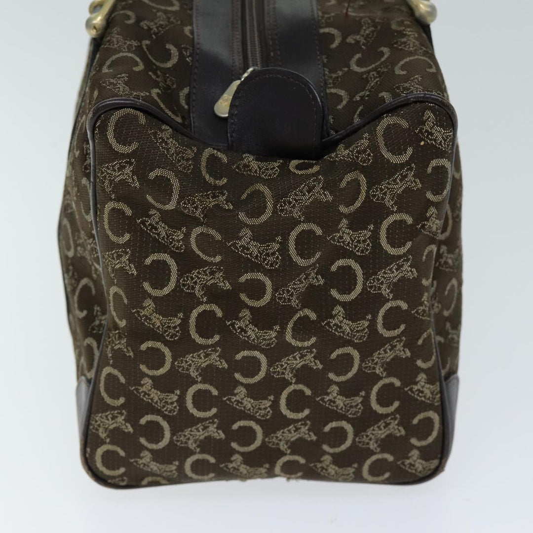 Celine C Macadam Canvas Hand Bag Brown Auth 74626