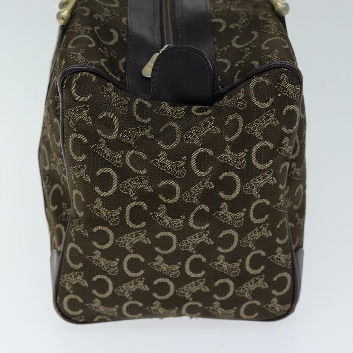 Celine C Macadam Canvas Hand Bag Brown Auth 74626