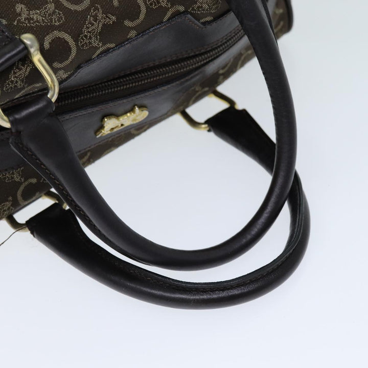 Celine C Macadam Canvas Hand Bag Brown Auth 74626