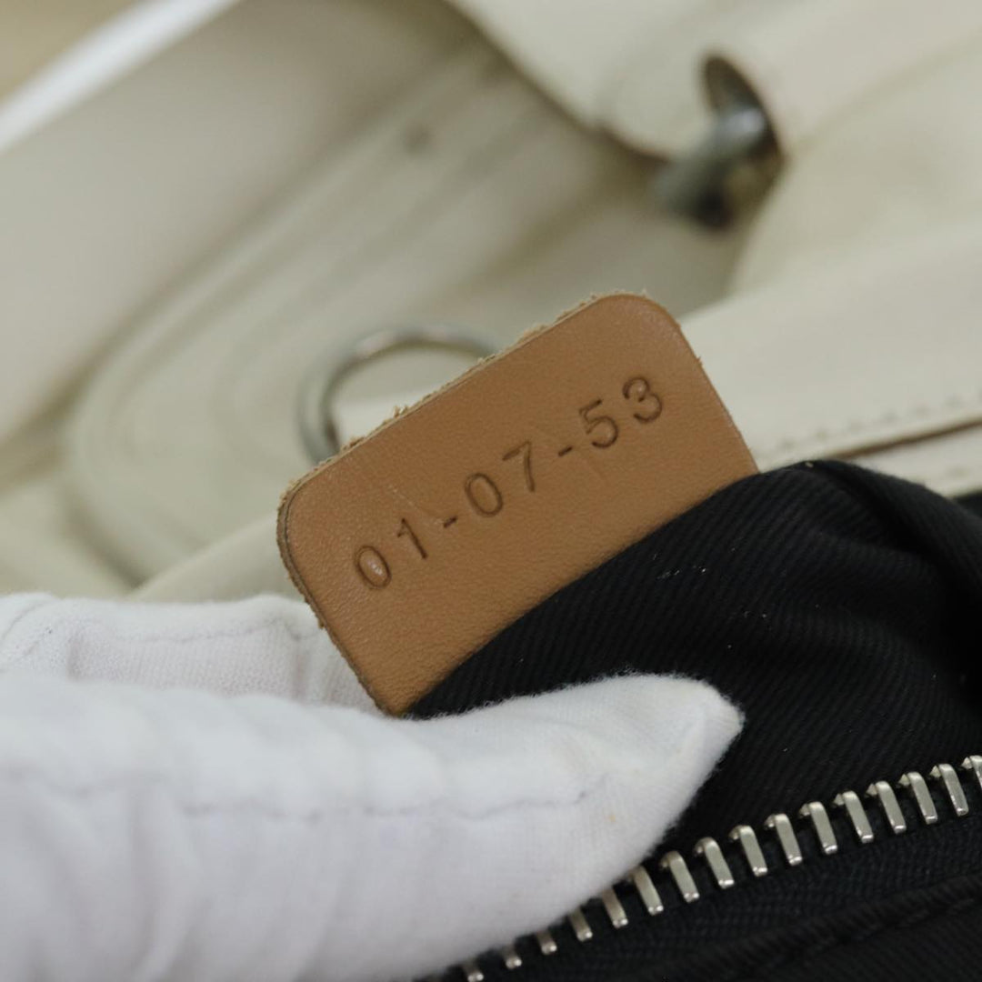 Chloe Hand Bag Leather Cream 74645
