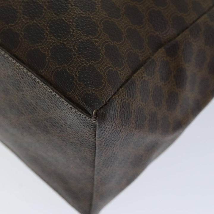 Top Quality Celine Macadam Canvas Tote Bag PVC Brown Auth 74659