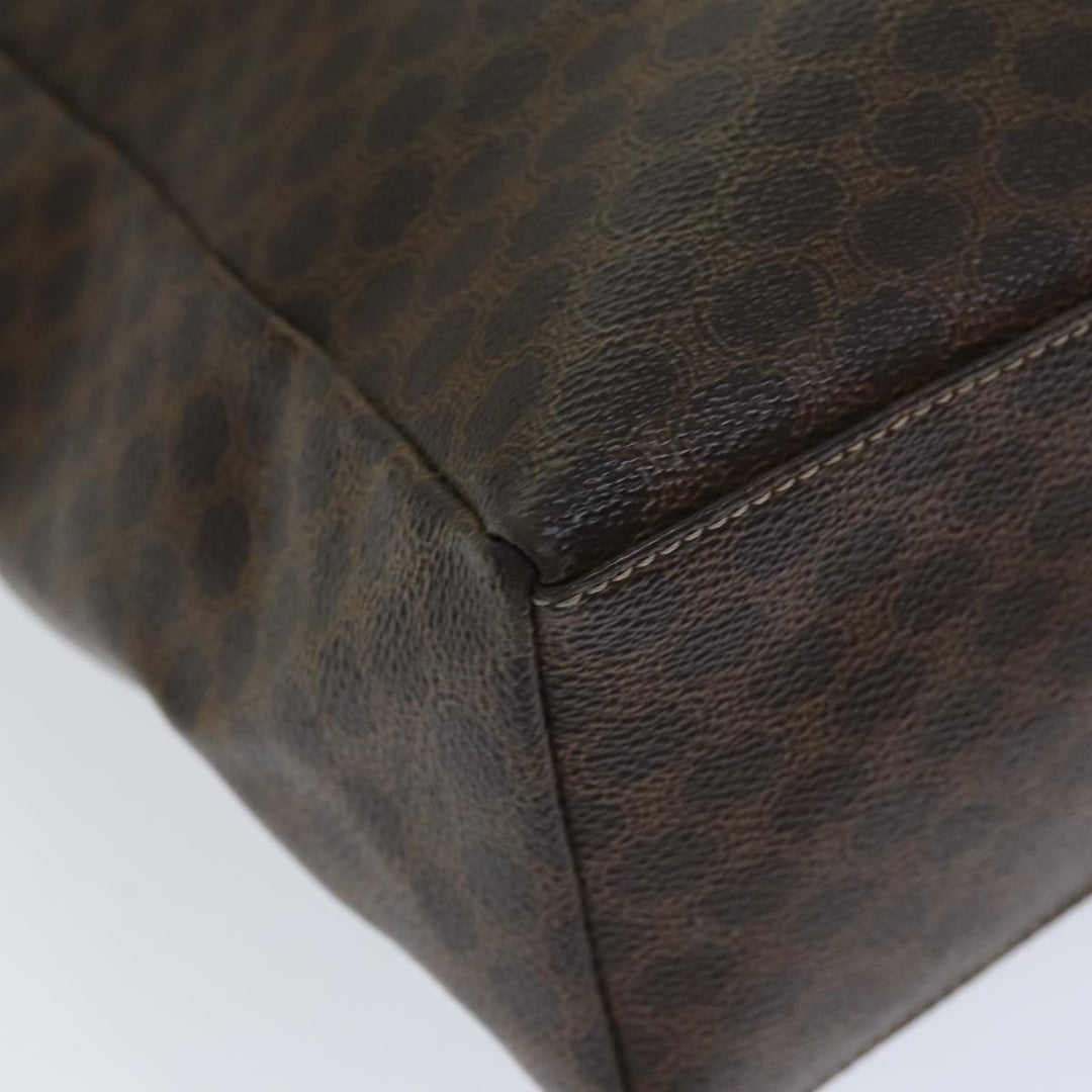 Top Quality Celine Macadam Canvas Tote Bag PVC Brown Auth 74659
