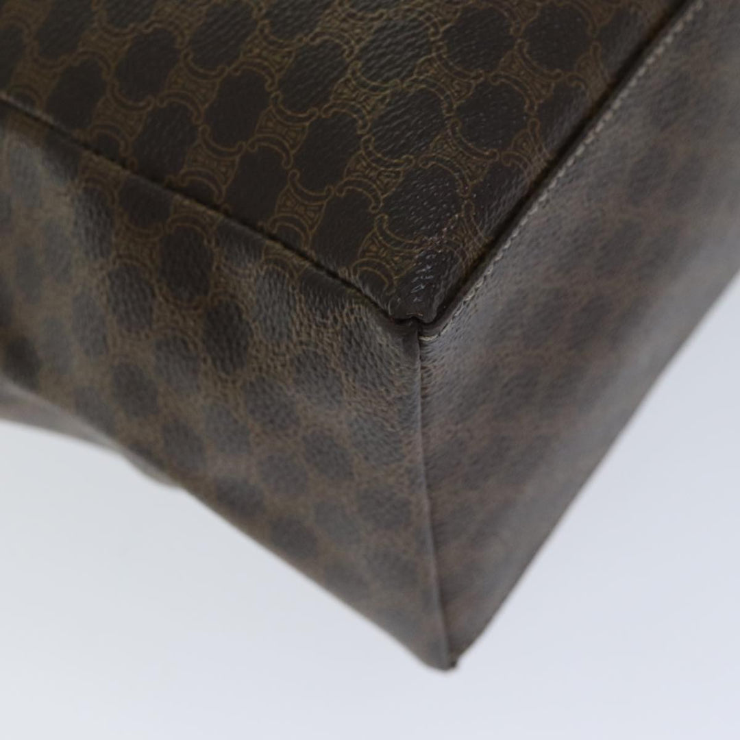 Top Quality Celine Macadam Canvas Tote Bag PVC Brown Auth 74659