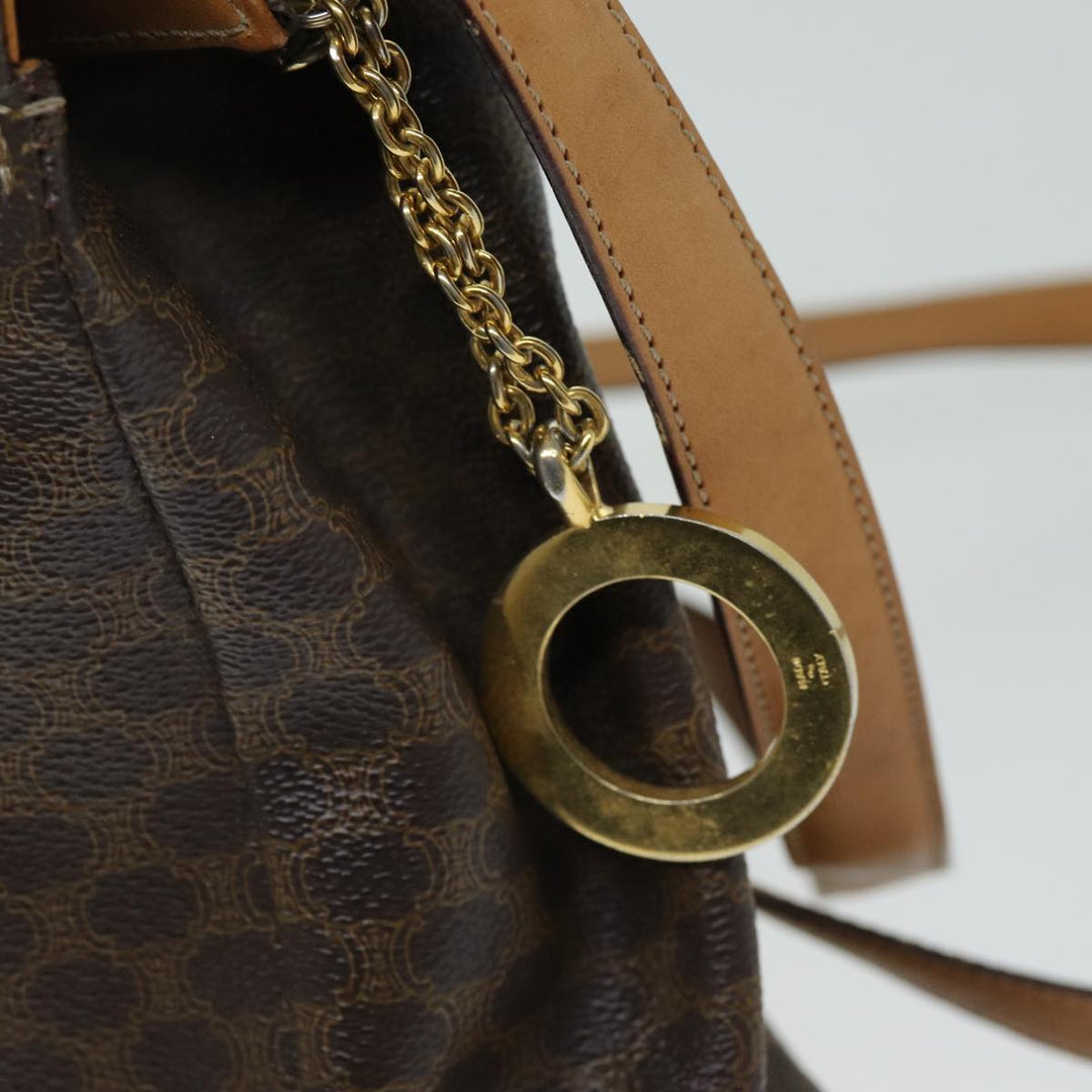 Celine Macadam Canvas Tote Bag PVC Brown Auth 74659