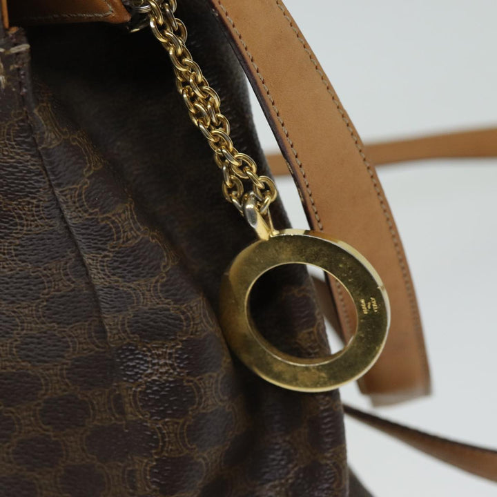 Celine Macadam Canvas Tote Bag PVC Brown Auth 74659