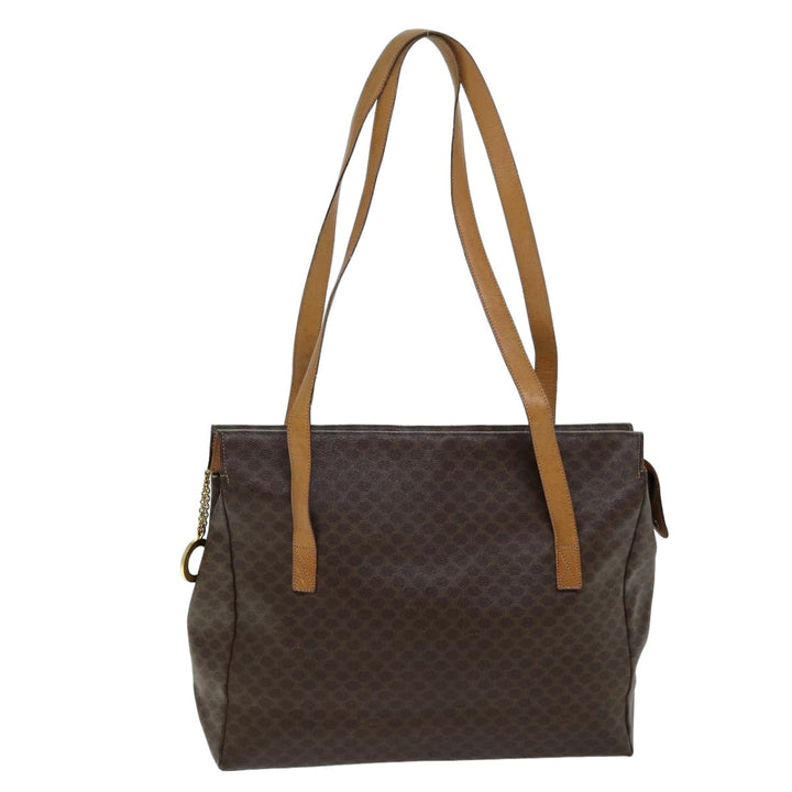 Celine Macadam Canvas Tote Bag PVC Brown Auth 74659