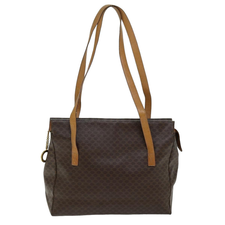 Celine Macadam Canvas Tote Bag PVC Brown Auth 74659