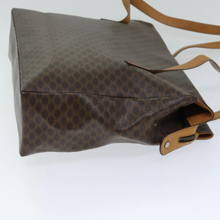 Celine Macadam Canvas Tote Bag PVC Brown Auth 74659