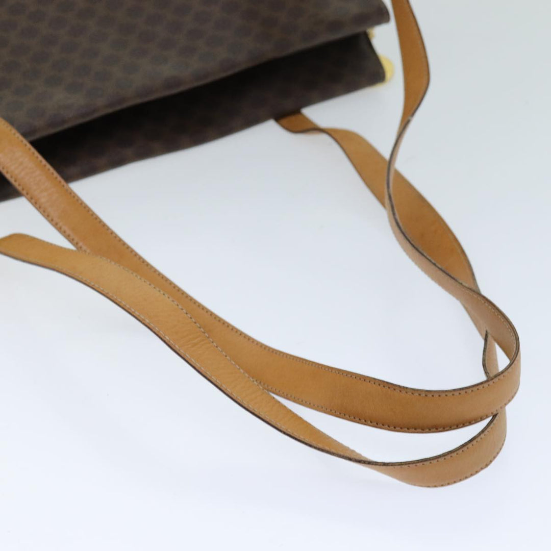 Celine Macadam Canvas Tote Bag PVC Brown Auth 74659