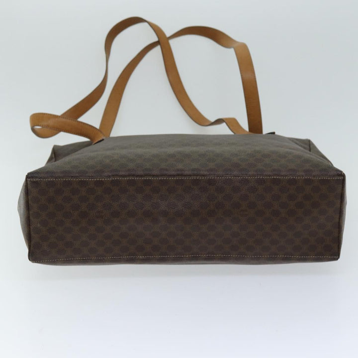 Celine Macadam Canvas Tote Bag PVC Brown Auth 74659