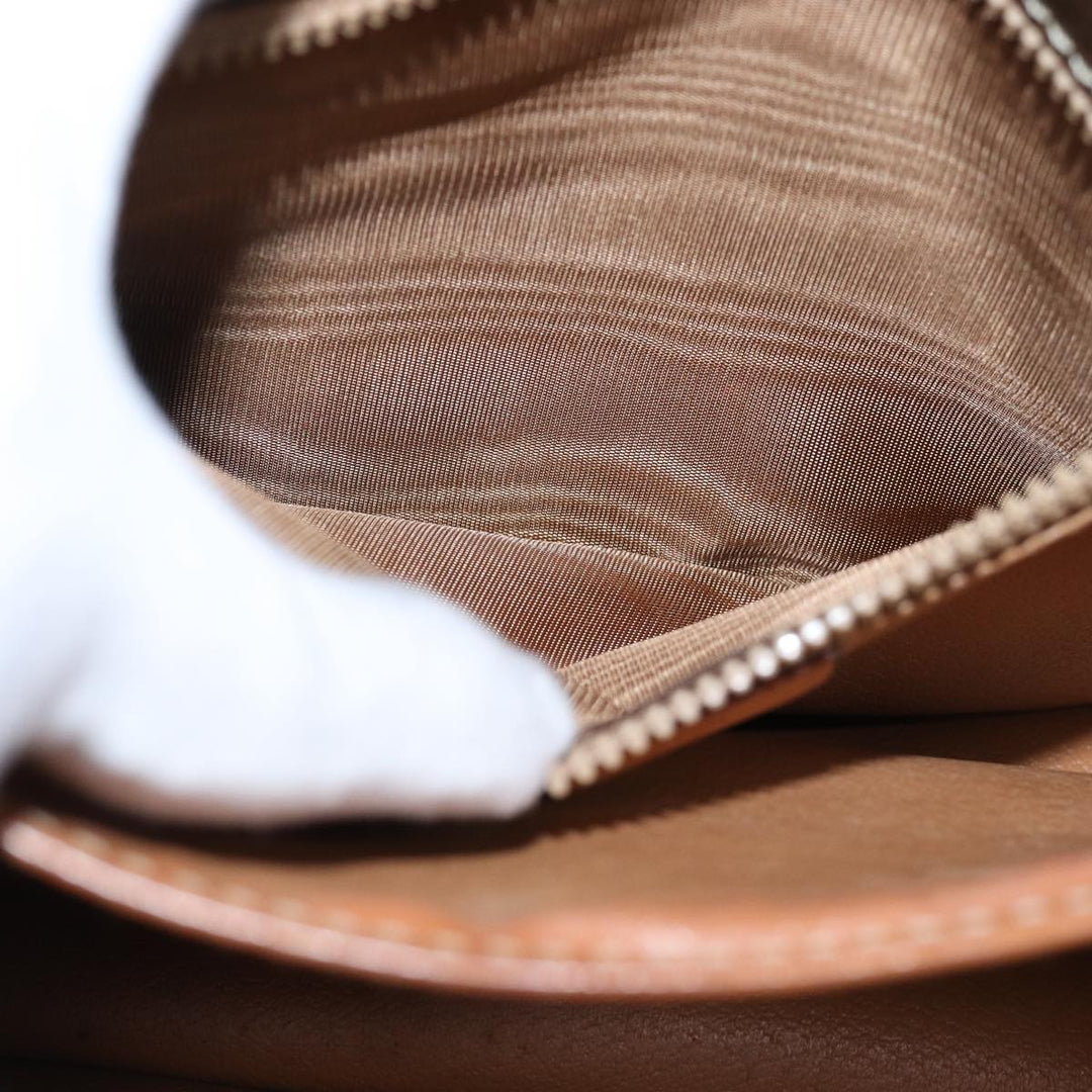 Celine Macadam Canvas Shoulder Bag PVC Brown  74680