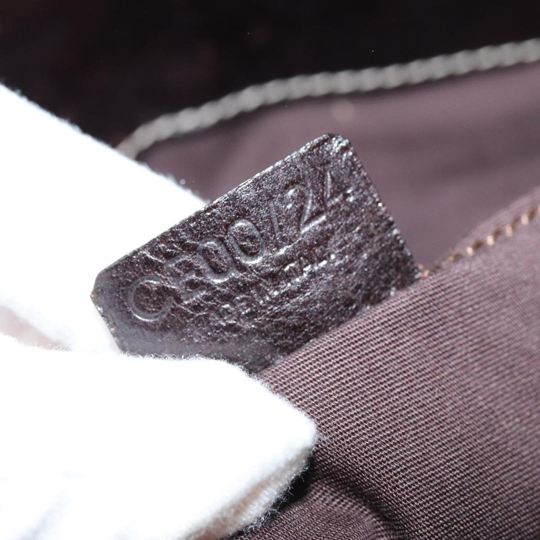Celine Hand Bag Leather Brown  74692