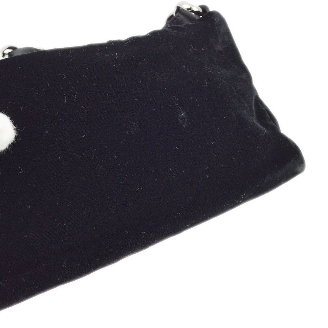 Top Quality Chanel Black Satin Chain Handbag