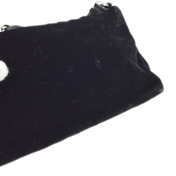 Top Quality Chanel Black Satin Chain Handbag