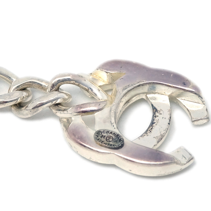 Top Quality Chanel Turnlock Chain Bracelet Silver Rhinestone 96A