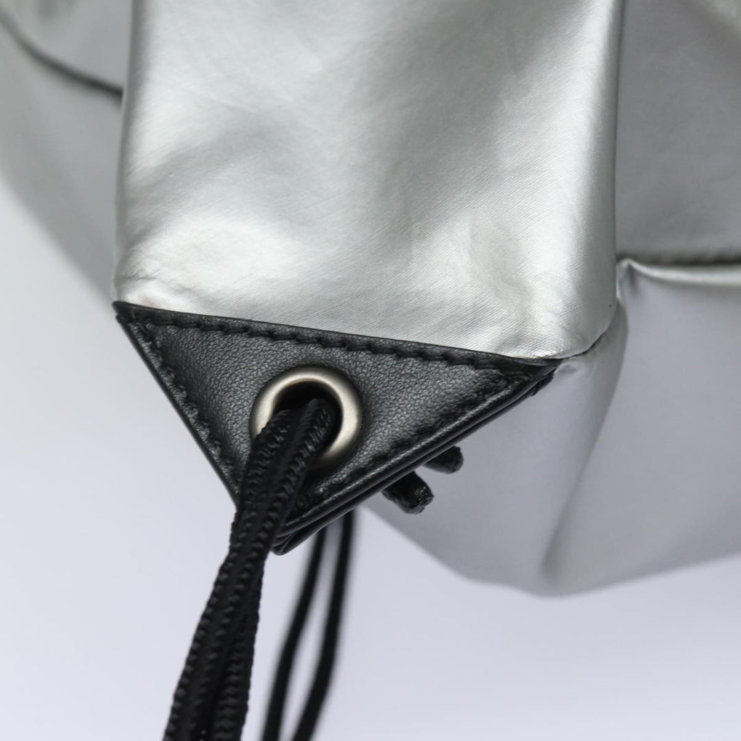 balenciaga BB Explorer Backpack Nylon Silver 593648 Auth 74772