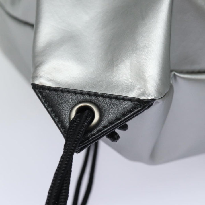 balenciaga BB Explorer Backpack Nylon Silver 593648 Auth 74772