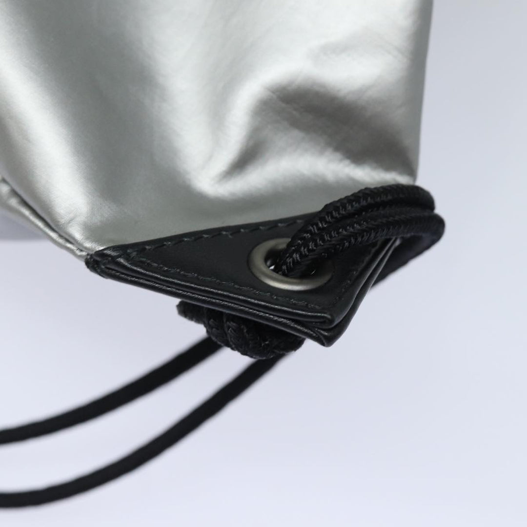 balenciaga BB Explorer Backpack Nylon Silver 593648 Auth 74772