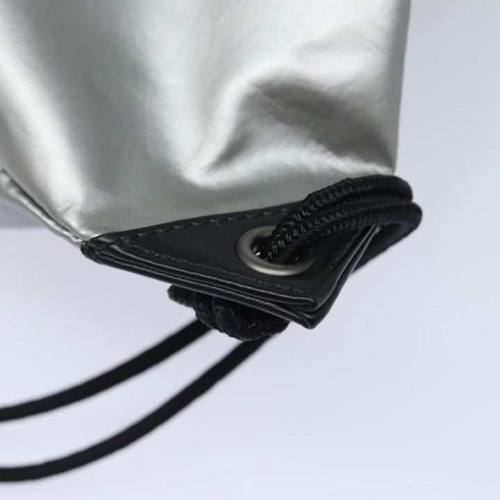 balenciaga BB Explorer Backpack Nylon Silver 593648 Auth 74772