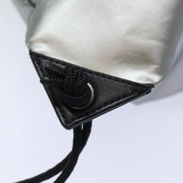 balenciaga BB Explorer Backpack Nylon Silver 593648 Auth 74772