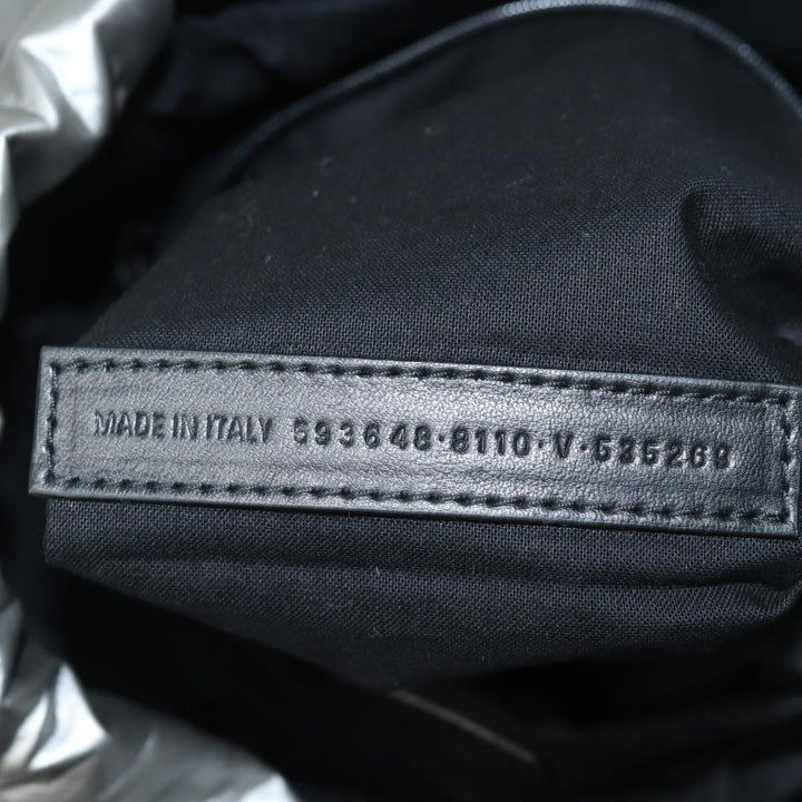 balenciaga BB Explorer Backpack Nylon Silver 593648 Auth 74772