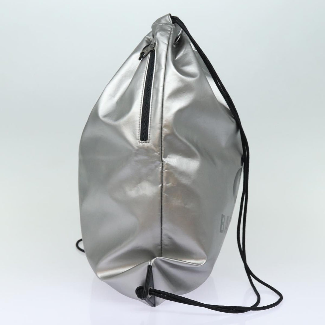balenciaga BB Explorer Backpack Nylon Silver 593648 Auth 74772