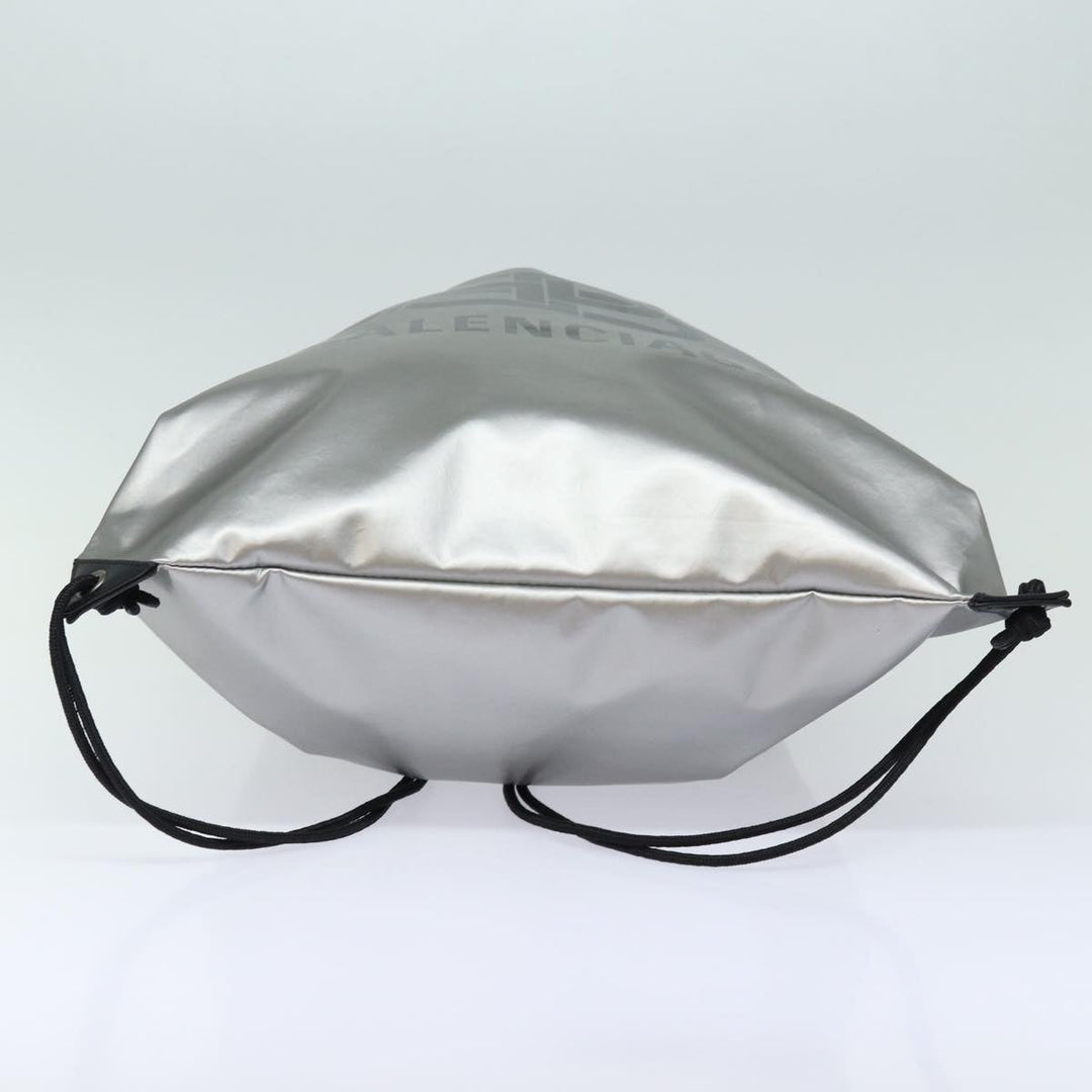 balenciaga BB Explorer Backpack Nylon Silver 593648 Auth 74772