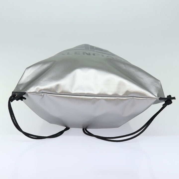 balenciaga BB Explorer Backpack Nylon Silver 593648 Auth 74772