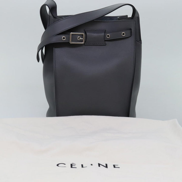 Celine Big bag Shoulder Bag Leather Gray Auth 74791SA