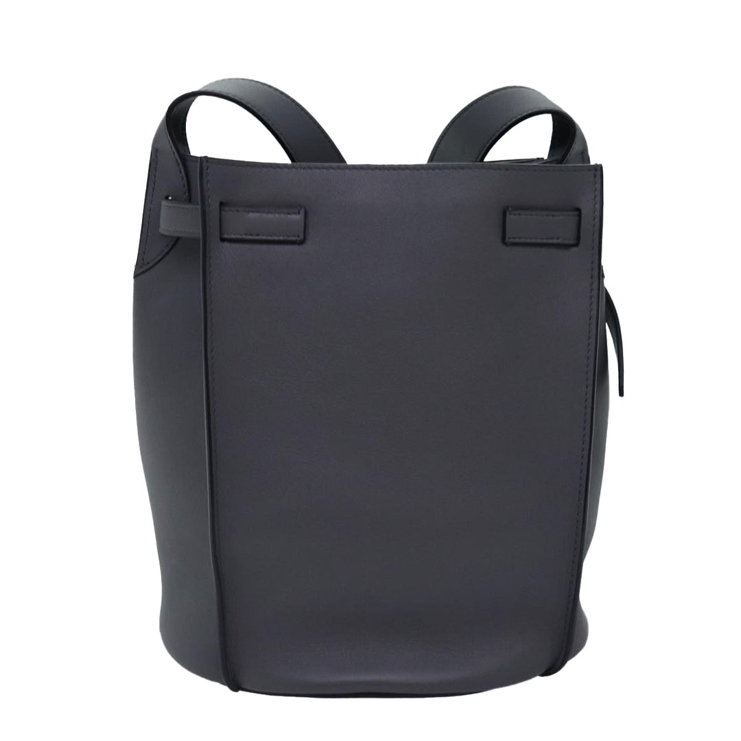 Celine Big bag Shoulder Bag Leather Gray Auth 74791SA