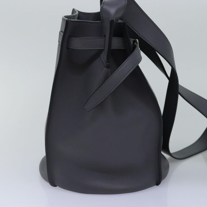 Celine Big bag Shoulder Bag Leather Gray Auth 74791SA