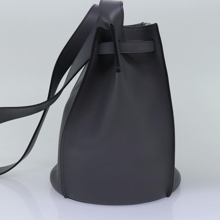 Celine Big bag Shoulder Bag Leather Gray Auth 74791SA