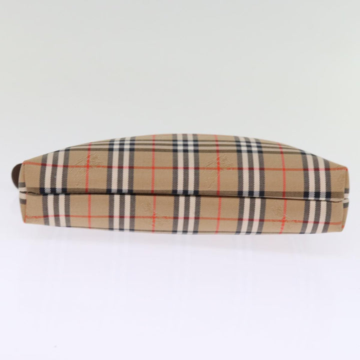 BurberrySs Nova Check Clutch Bag Canvas Beige Auth 74811