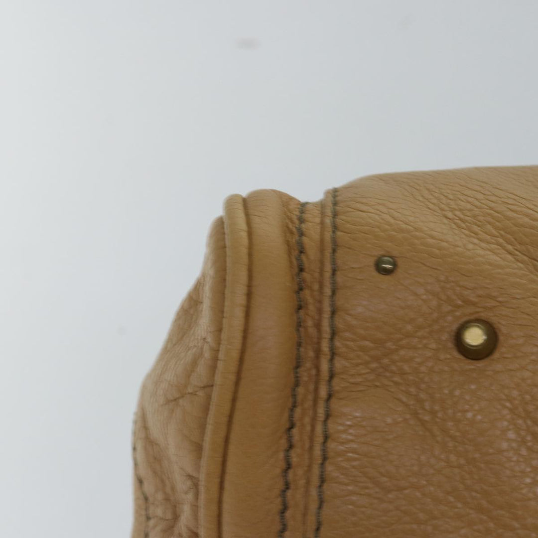 Chloe Paddington Hand Bag Leather Beige 74828