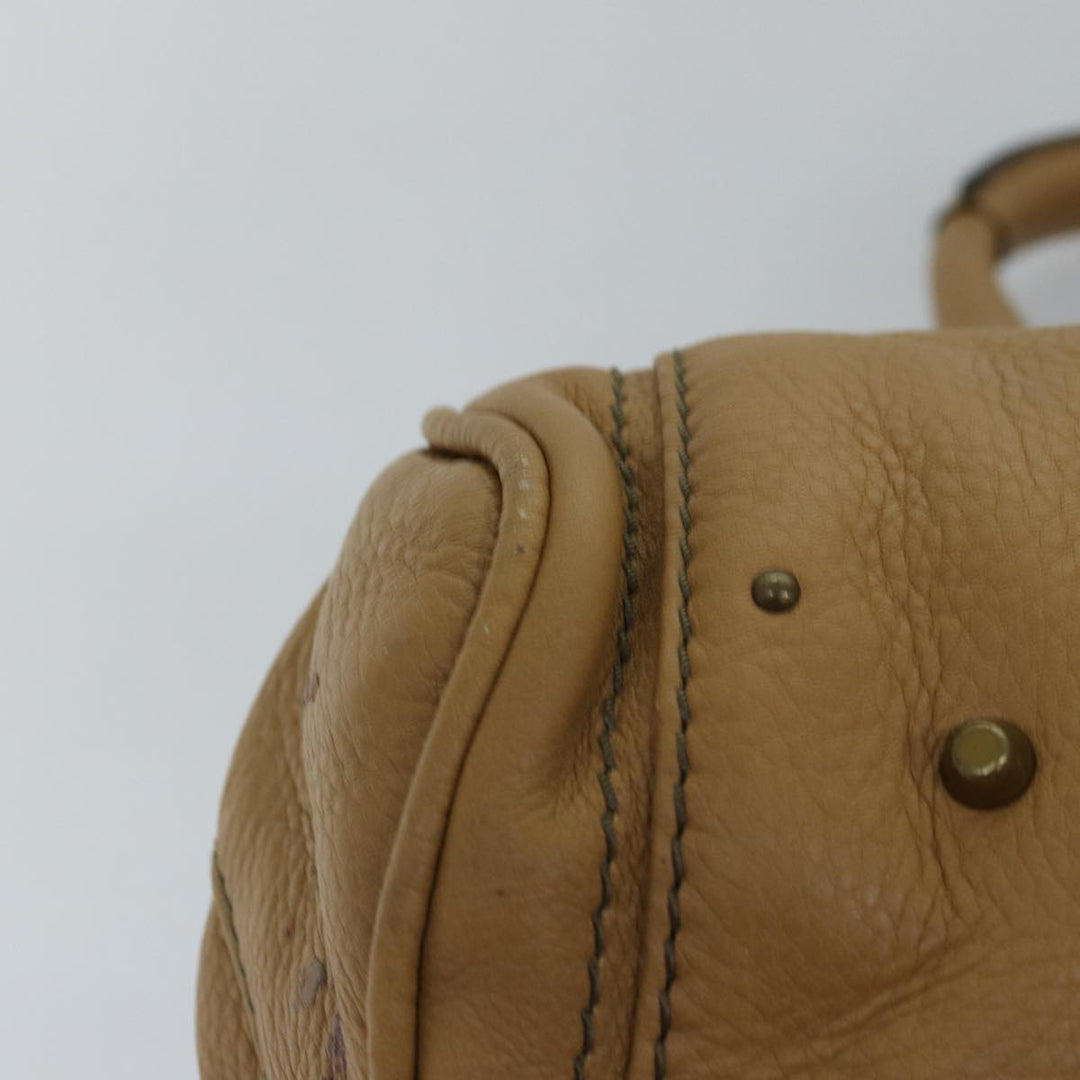 Chloe Paddington Hand Bag Leather Beige 74828