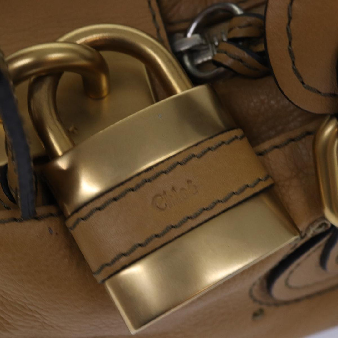 Chloe Paddington Hand Bag Leather Beige 74828