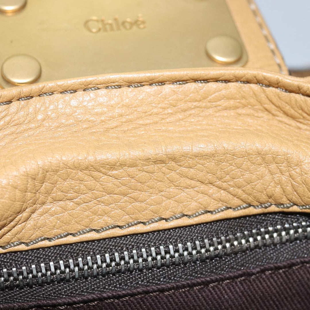 Chloe Paddington Hand Bag Leather Beige 74828