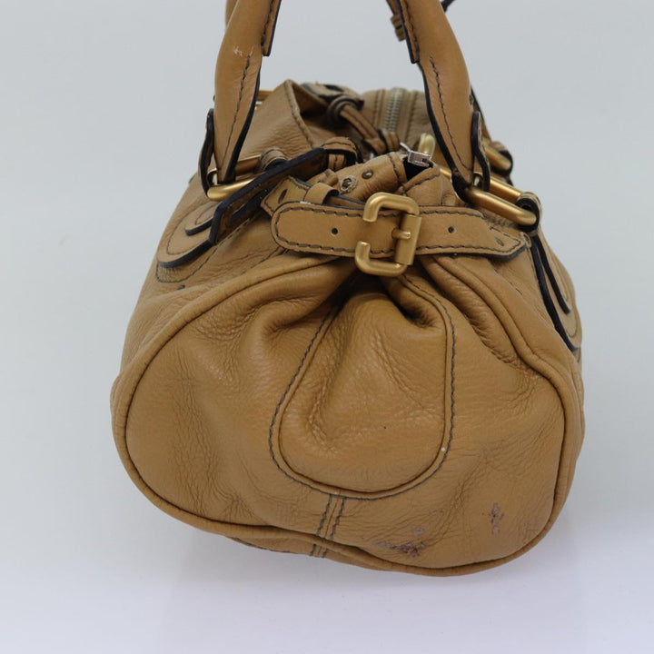 Chloe Paddington Hand Bag Leather Beige 74828