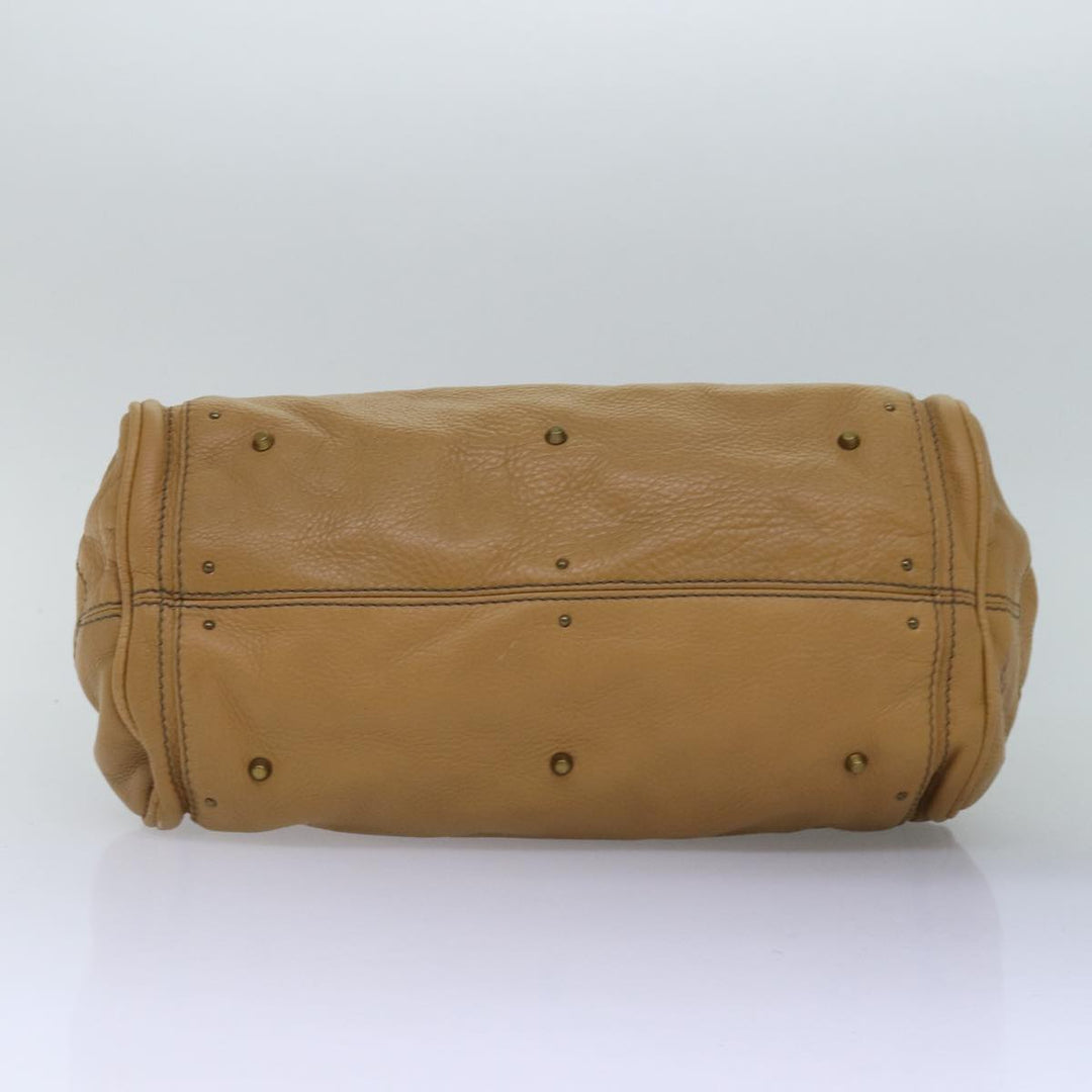 Chloe Paddington Hand Bag Leather Beige 74828