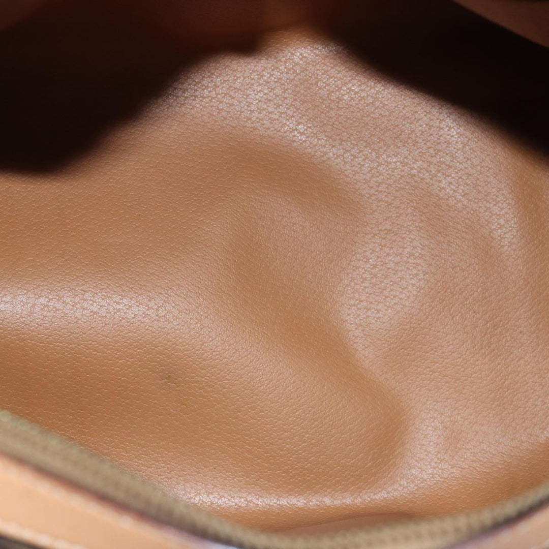 Celine Macadam Canvas Hand Bag PVC Leather Brown Auth 74884