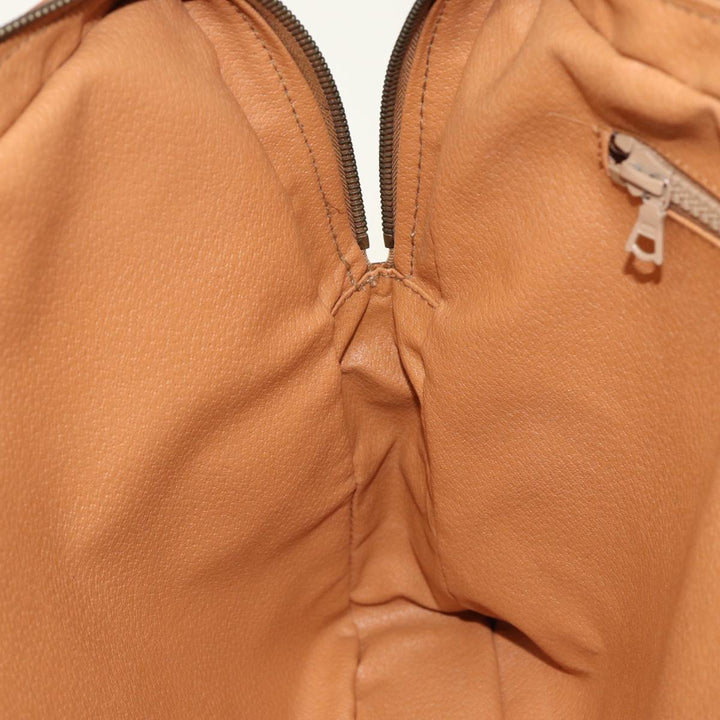 Celine Macadam Canvas Hand Bag PVC Leather Brown  74886