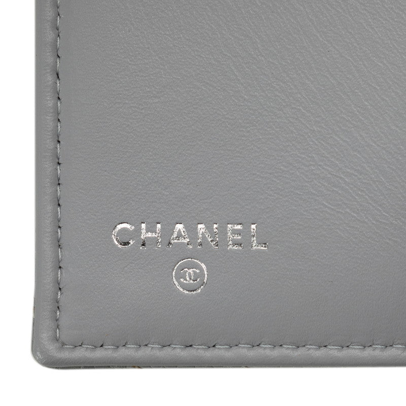 Top Quality Chanel V titch Cocomark Three Folded Wallet Compact Wallet Grey Caviar S  CHANEL