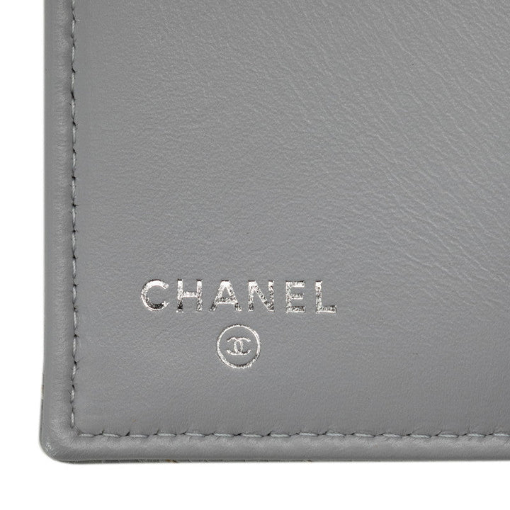 Top Quality Chanel V titch Cocomark Three Folded Wallet Compact Wallet Grey Caviar S  CHANEL