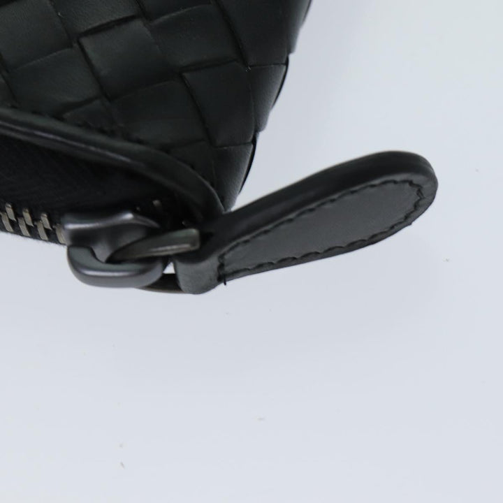 Bottega veneta INTRECCIATO Long Wallet Leather Black Auth 74890