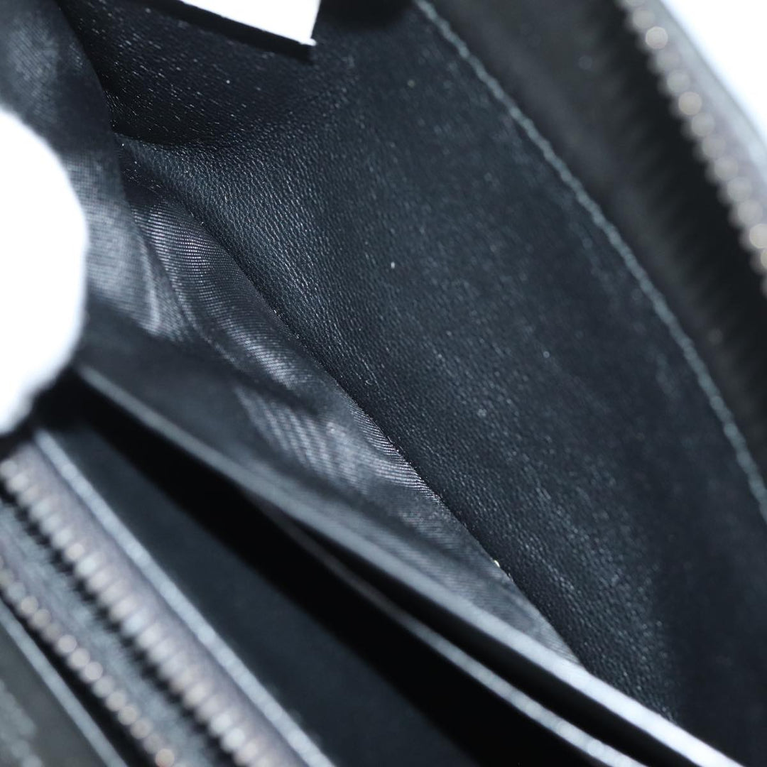 Bottega veneta INTRECCIATO Long Wallet Leather Black Auth 74890