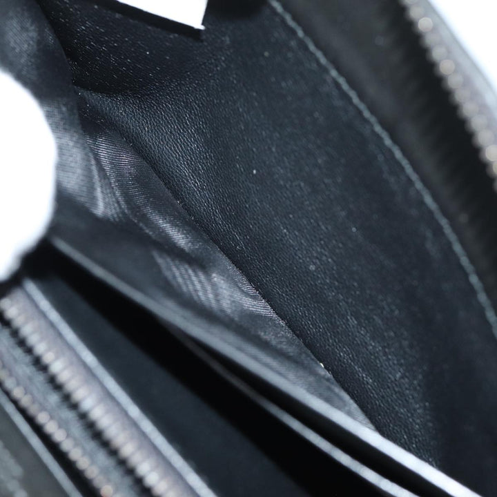 Bottega veneta INTRECCIATO Long Wallet Leather Black Auth 74890