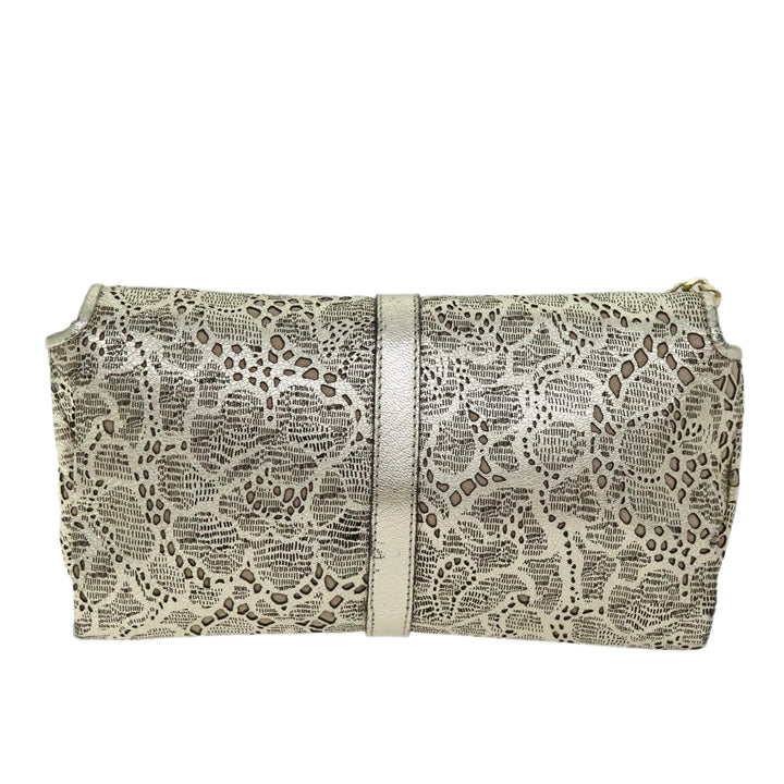 Burberry Chain Shoulder Bag Leather Gold Auth 74996