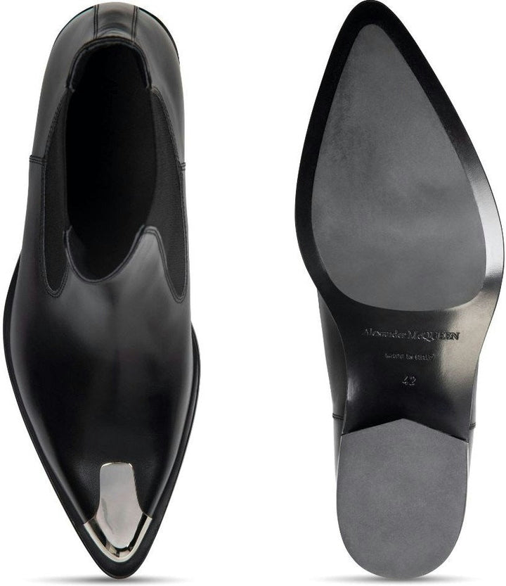 LEATHER ANKLE BOOTS