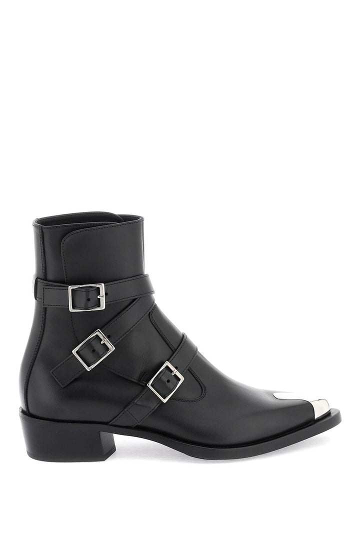'PUNK' BOOTS WITH THREE BUCKLES