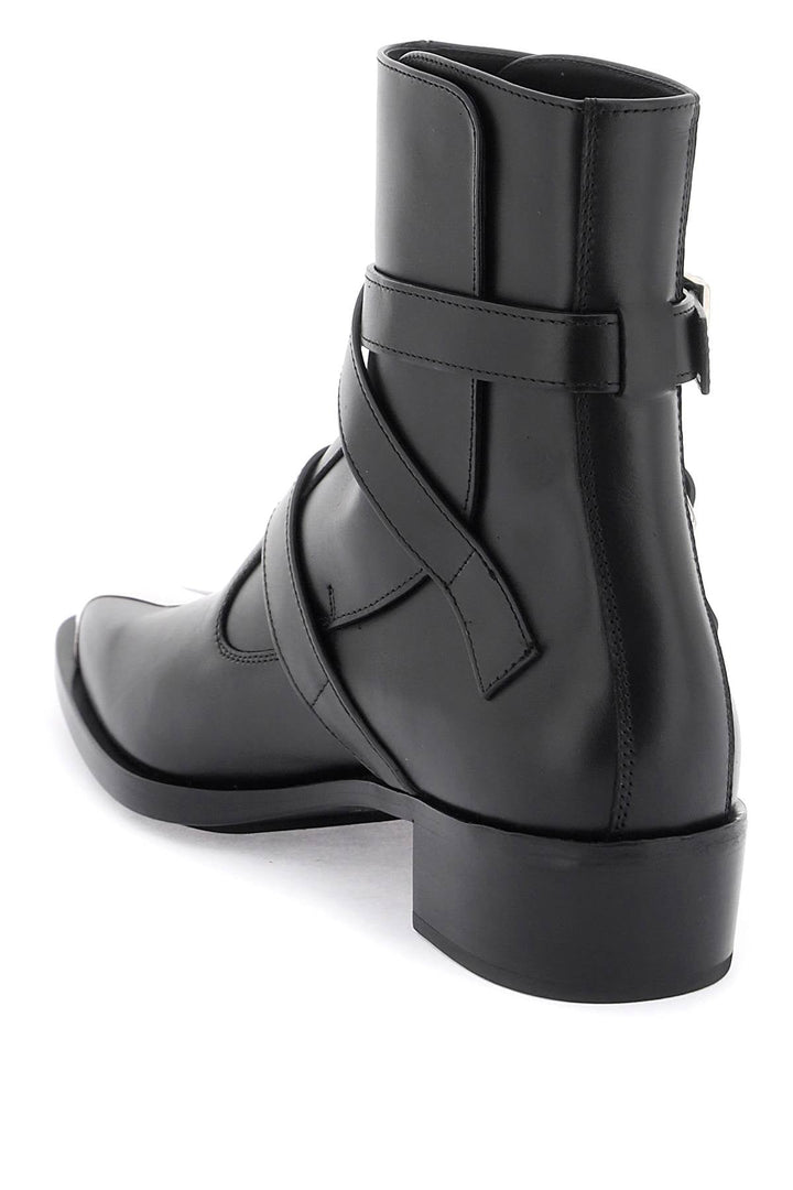 'PUNK' BOOTS WITH THREE BUCKLES